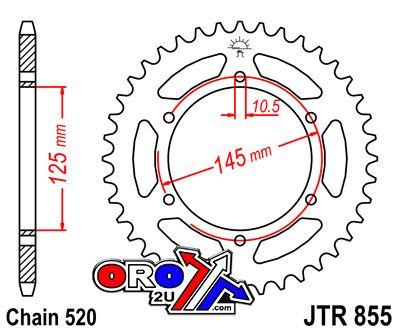 REAR SPROCKET JTR855.46 JT BLACK thumbnail 3