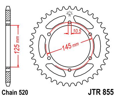 REAR SPROCKET JTR855.47 JT 520 thumbnail 3