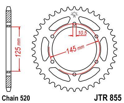 REAR SPROCKET JTR855.48 JT 520 thumbnail 3