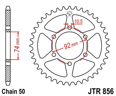 REAR SPROCKET JTR856.45 JT thumbnail 4