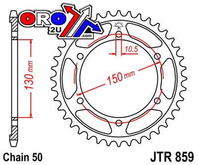 REAR SPROCKET JTR859.42 STEEL thumbnail 3