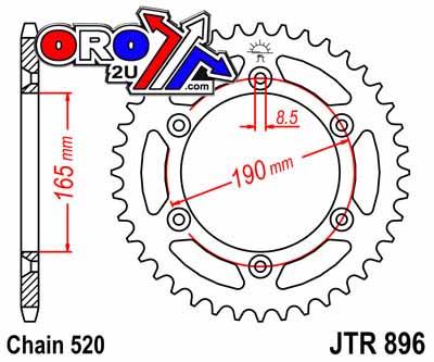 REAR SPROCKET STEEL JTR896 thumbnail 4