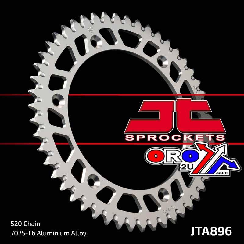 REAR SPROCKET ALLOY SILVER, JTA896.50 JT 7075-T6 Aluminium thumbnail 2