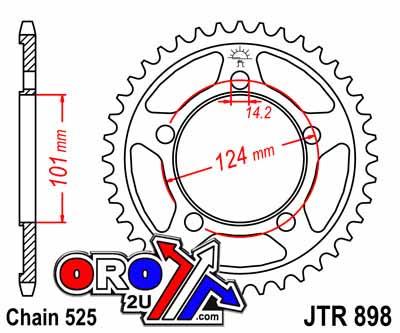 REAR SPROCKET STEEL JTR898.44 thumbnail 4