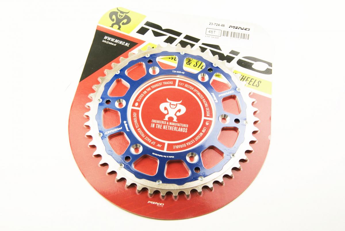MINO REAR SPROCKET FUSION 2-RING, 23-724-520-48 STEEL/ALLOY BLUE thumbnail 2