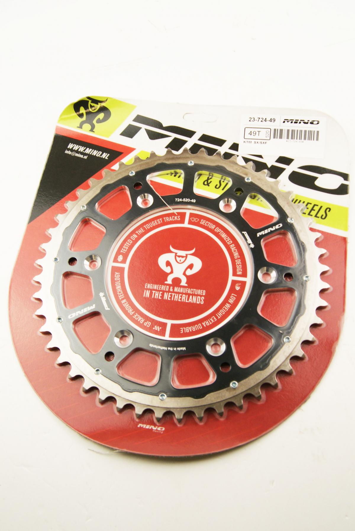 MINO REAR SPROCKET FUSION 2-RING, 23-724-520-49 STEEL/ALLOY BLACK thumbnail 2