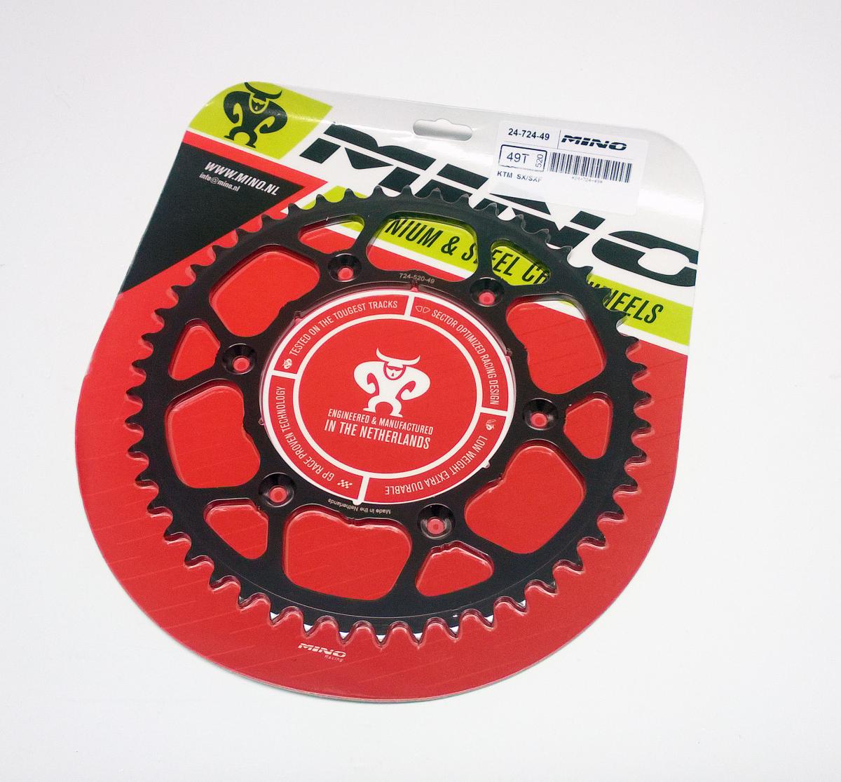 MINO REAR SPROCKET STEEL HARD LIGHT, BLACK 24-724-520-49 JTR987 thumbnail 3