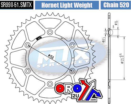 REAR SPROCKET STEEL HARD LIGHT 11H-KM1-51 thumbnail 5