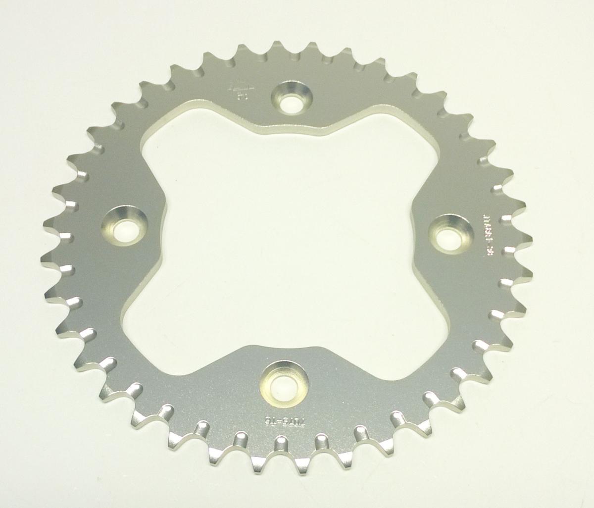 REAR SPROCKET ALLOY SILVER ATV, JTA881.38 7075-T6 Aluminium image 1
