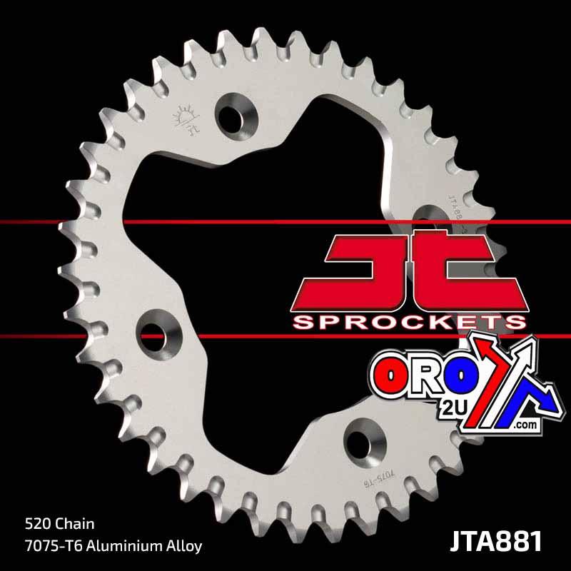 REAR SPROCKET ALLOY SILVER ATV, JTA881.38 7075-T6 Aluminium thumbnail 4