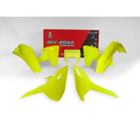 PLASTIC KIT ENDURO 17-18 HUSKY TE/FE/TX, 5 PIECE ,COLOUR NEON YELLOW, RTECH R-KITHSQ-GF0-517 thumbnail 2