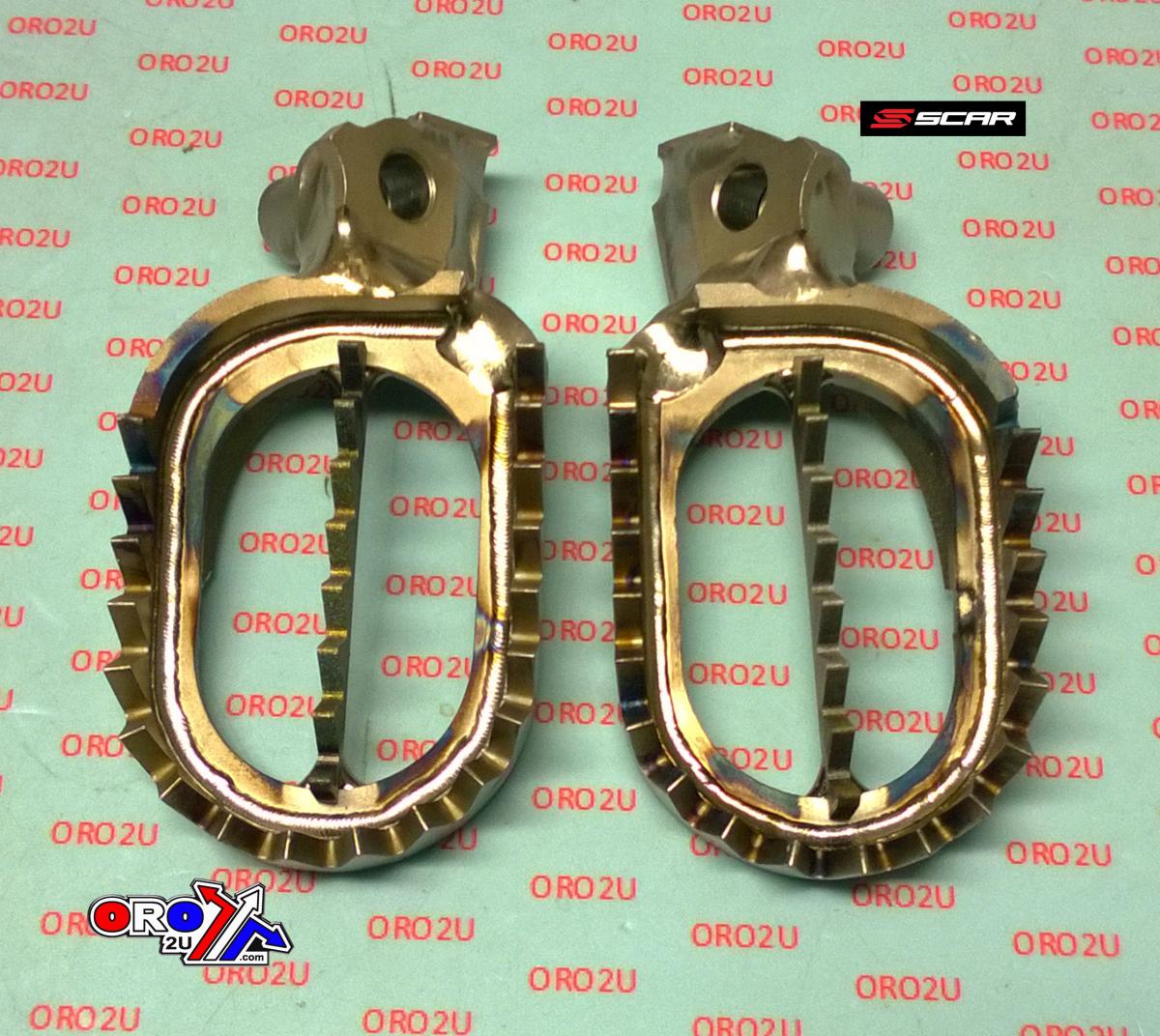 TITANIUM FOOTPEGS GRIPPER 98-26 BETA GASGAS HUSABERG HUSQVARNA KTM SHERCO RR MC FE SX SE SCAR S5516 thumbnail 2