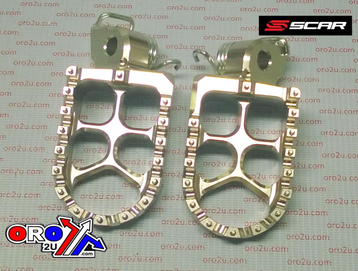 EVO FOOTPEGS TITANIUM COLOR 98-26 KTM SX EXC HUSABERG HUSQVARNA SHERCO BETA GASGAS 57mm SCAR S5510T thumbnail 2
