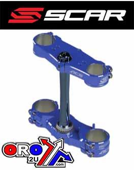 TRIPLE CLAMPS BLUE YZF OFFSET 22mm SCAR S1424 thumbnail 2