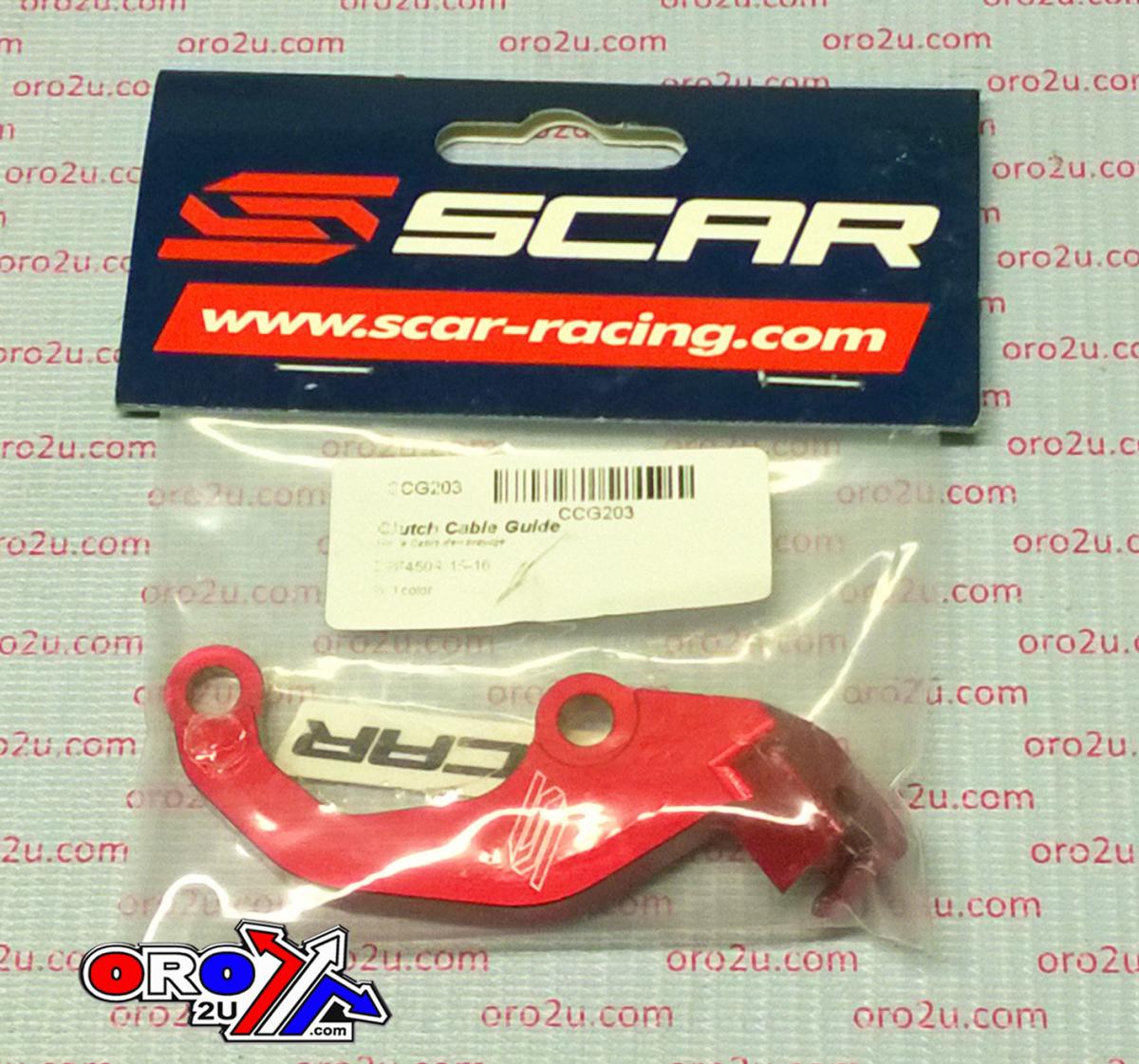 CLUTCH CABLE GUIDE RED 15-16 HONDA CRF 450 R SCAR CCG203 thumbnail 3