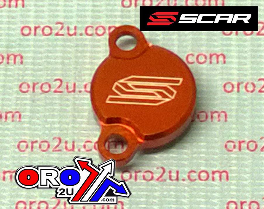 REAR BRAKE RESERVOIR COVER ORANGE 03-26 KTM SX-E SX FREERIDE 5 50 65 85 250 350 SCAR 5900 thumbnail 2