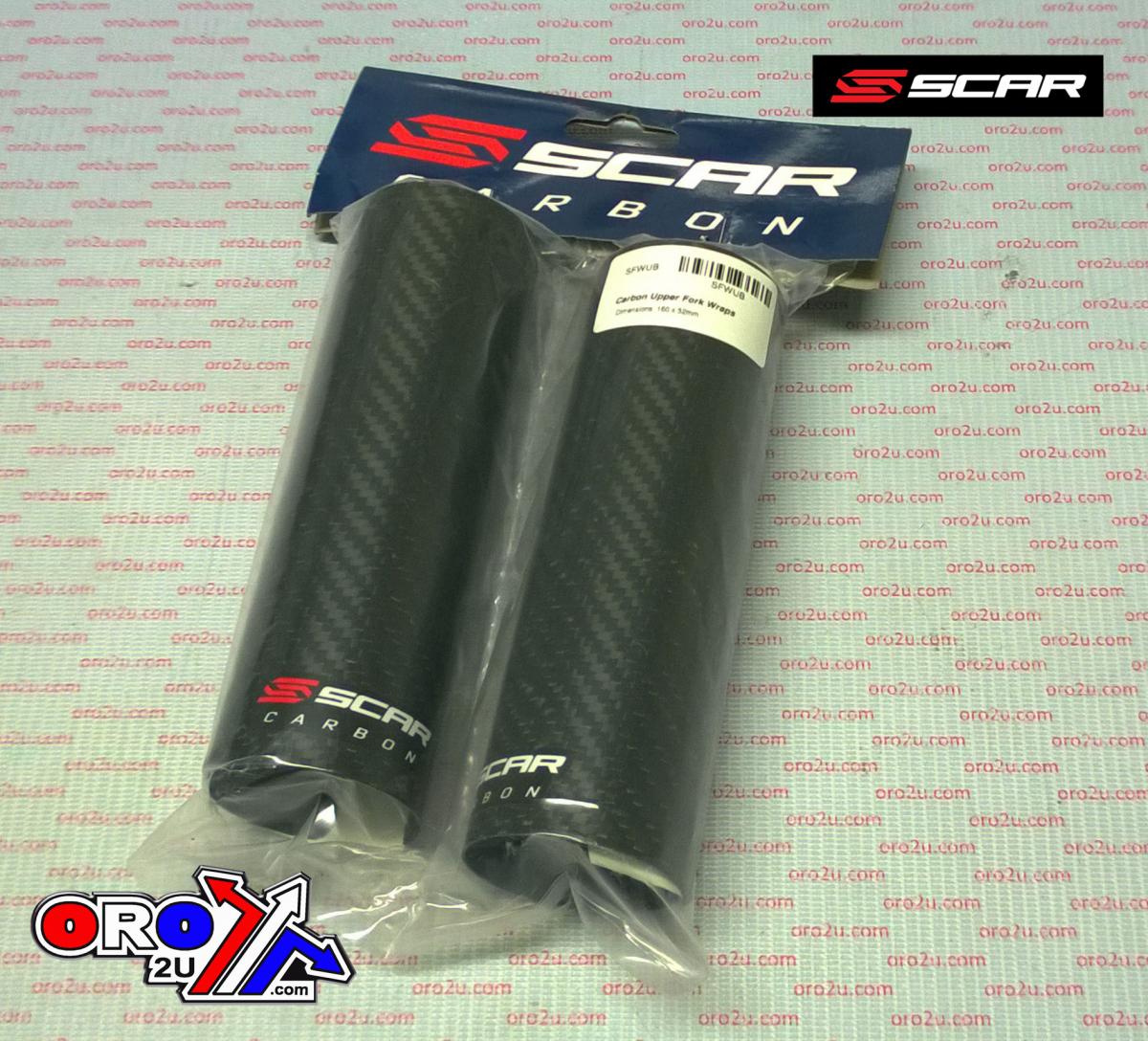 UPPER FORK WRAPS CARBON 85-26 BIG BIKES 125 250 450 500 160X52mm SCAR SFWUB thumbnail 3