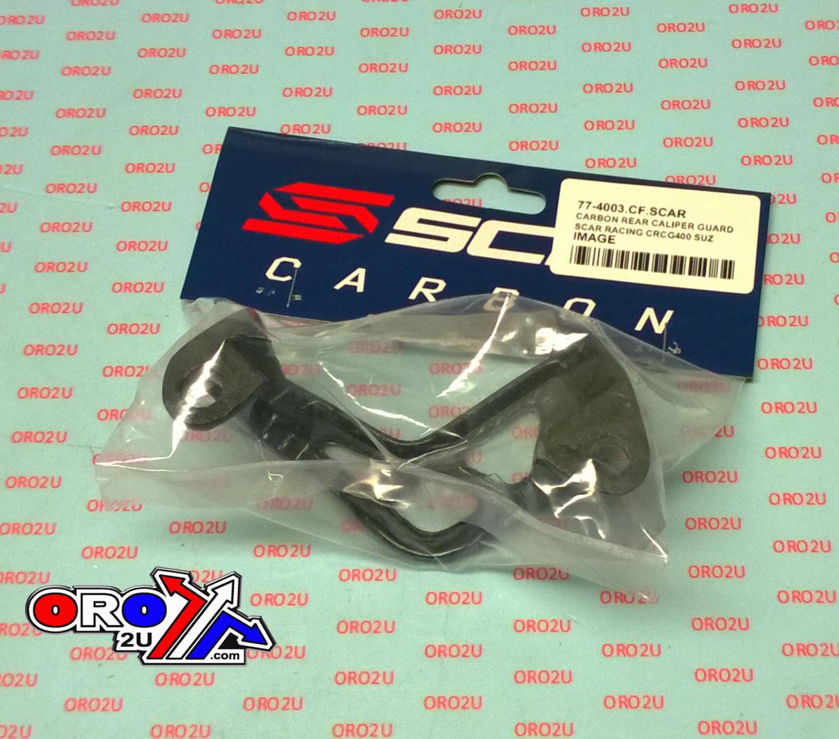 REAR CALIPER GUARD CARBON 04-26 SUZUKI DR RM RMX 125 250 400 450 Z SM SCAR CRCG400 thumbnail 2