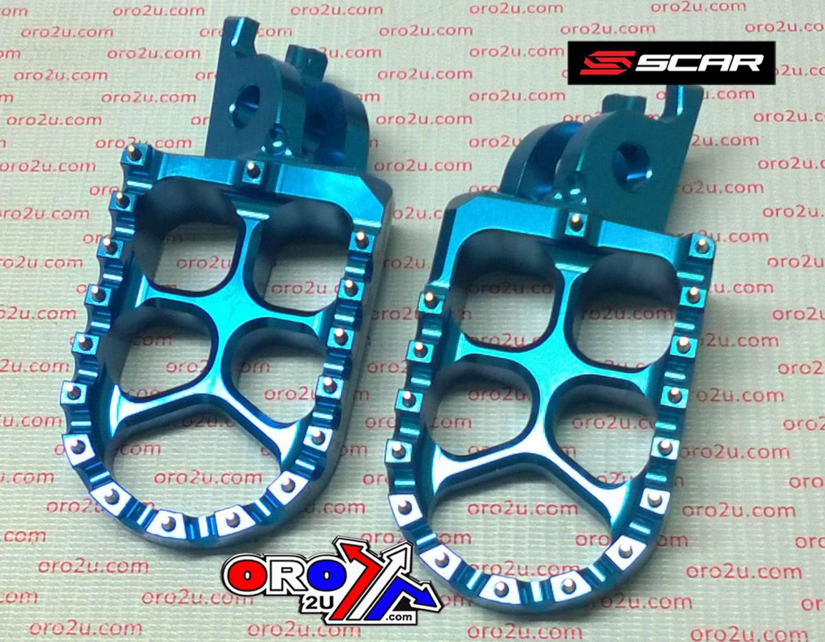 EVO FOOTPEGS BLUE CRF KXF ALUMINIUM BILLET SCAR S3515B thumbnail 2