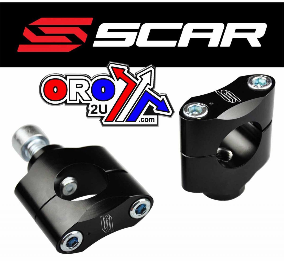 HANDLEBAR MOUNTS BLACK 28.6mm 35mm SCAR P21 thumbnail 2
