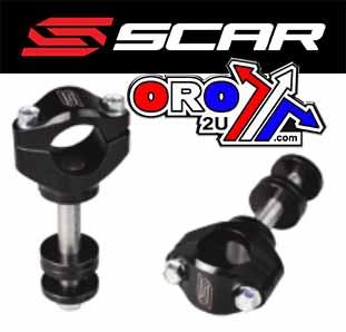 HANDLEBAR MOUNTS BLACK 28.6mm HEIGHT 30 35 40 45mm SCAR SP31 thumbnail 2