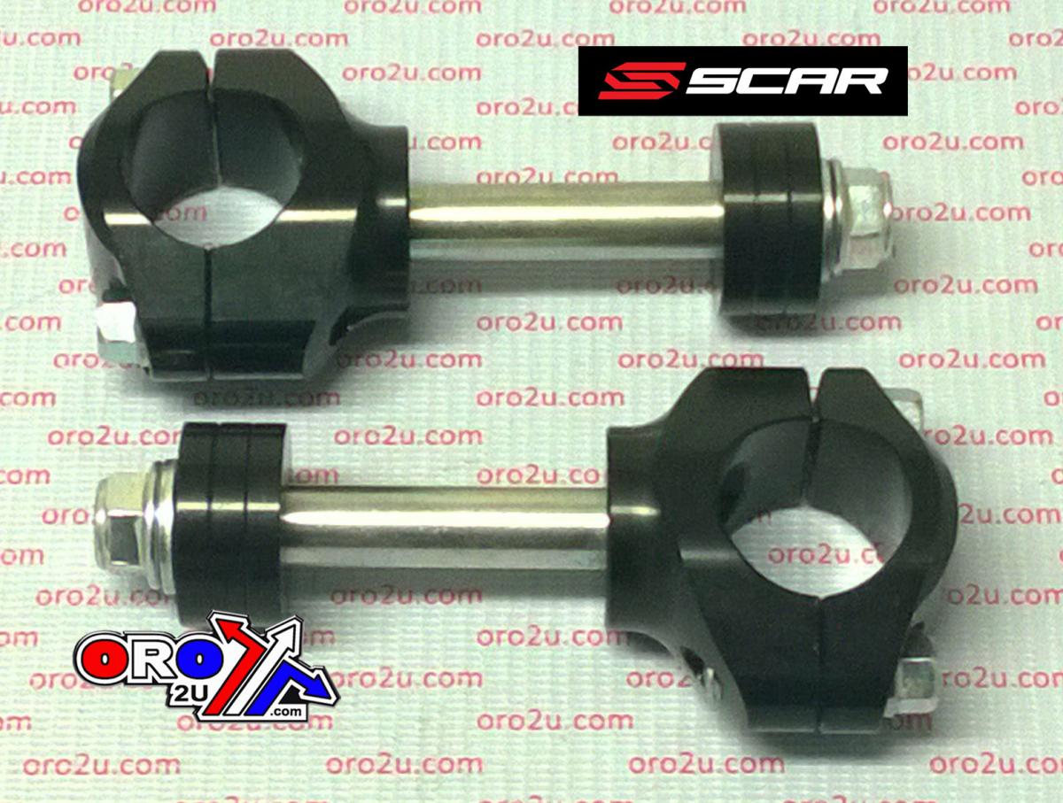 OVERSIZE BAR MOUNTS BLACK 99-26 HONDA CR CRF 125 250 450 28.6mm 30 35 40 45mm STOCK CLAMPS SCAR P62 thumbnail 2