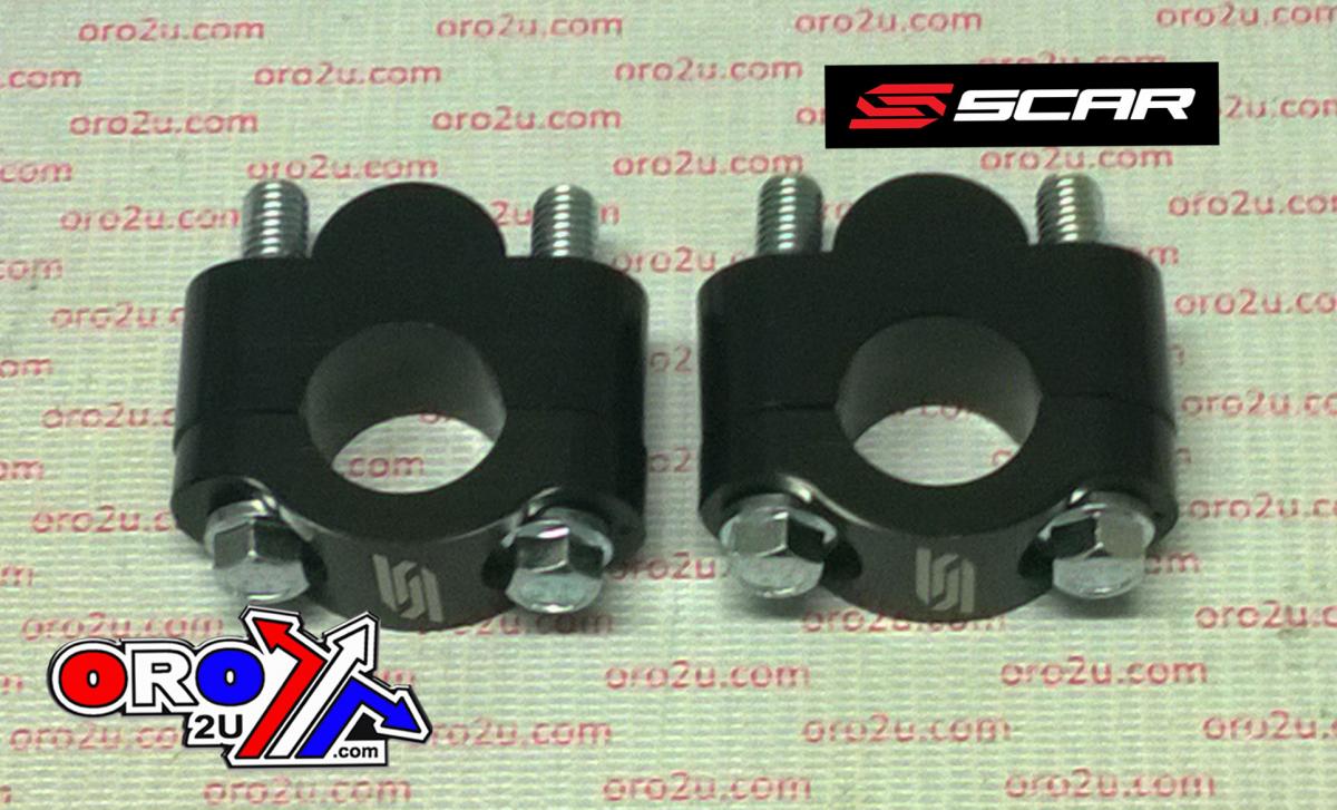 HANDLEBAR RISER KIT BLACK UNIVERSAL 22.2mm 20mm RISE SCAR UBR1 thumbnail 2