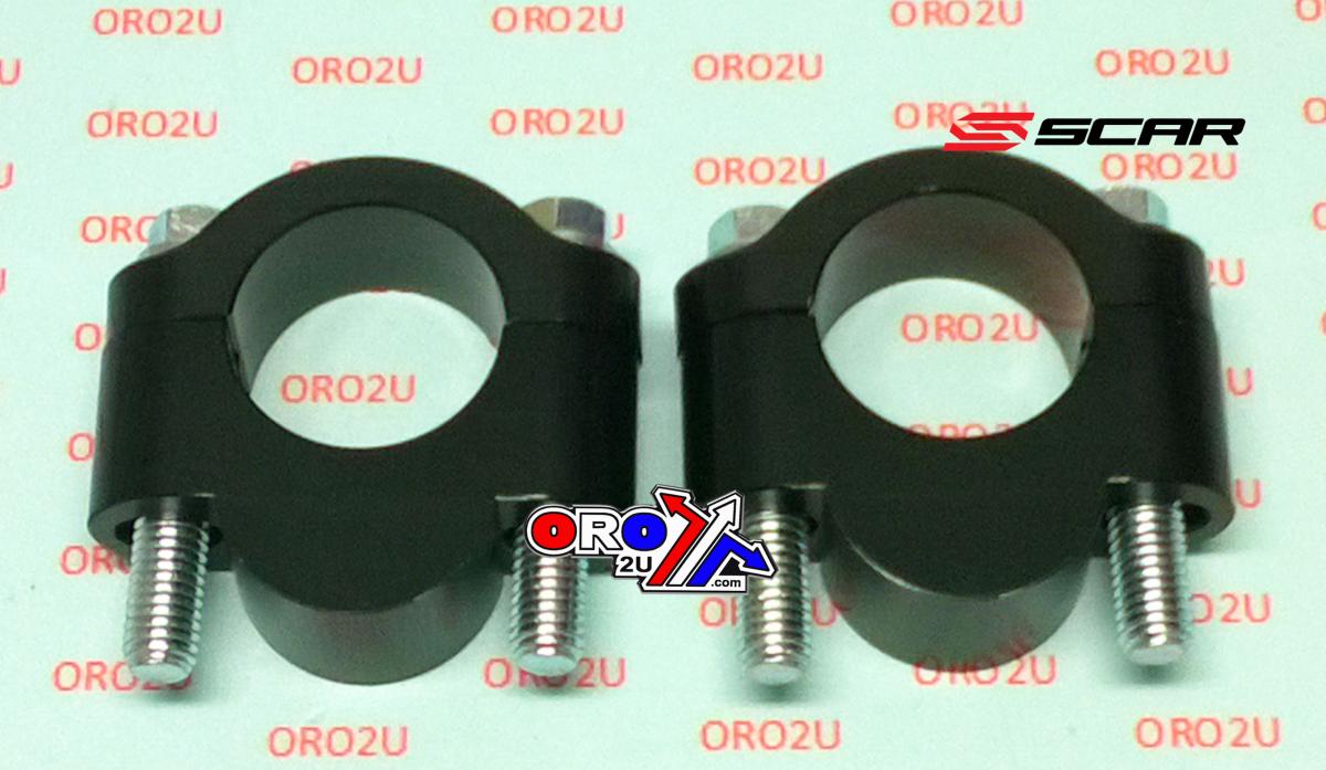 HANDLEBAR RISER KIT BLACK 28.6mm 20mm RISE SCAR UBR2 thumbnail 2
