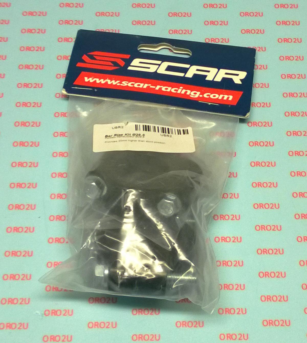 HANDLEBAR RISER KIT BLACK 28.6mm 20mm RISE SCAR UBR2 thumbnail 3