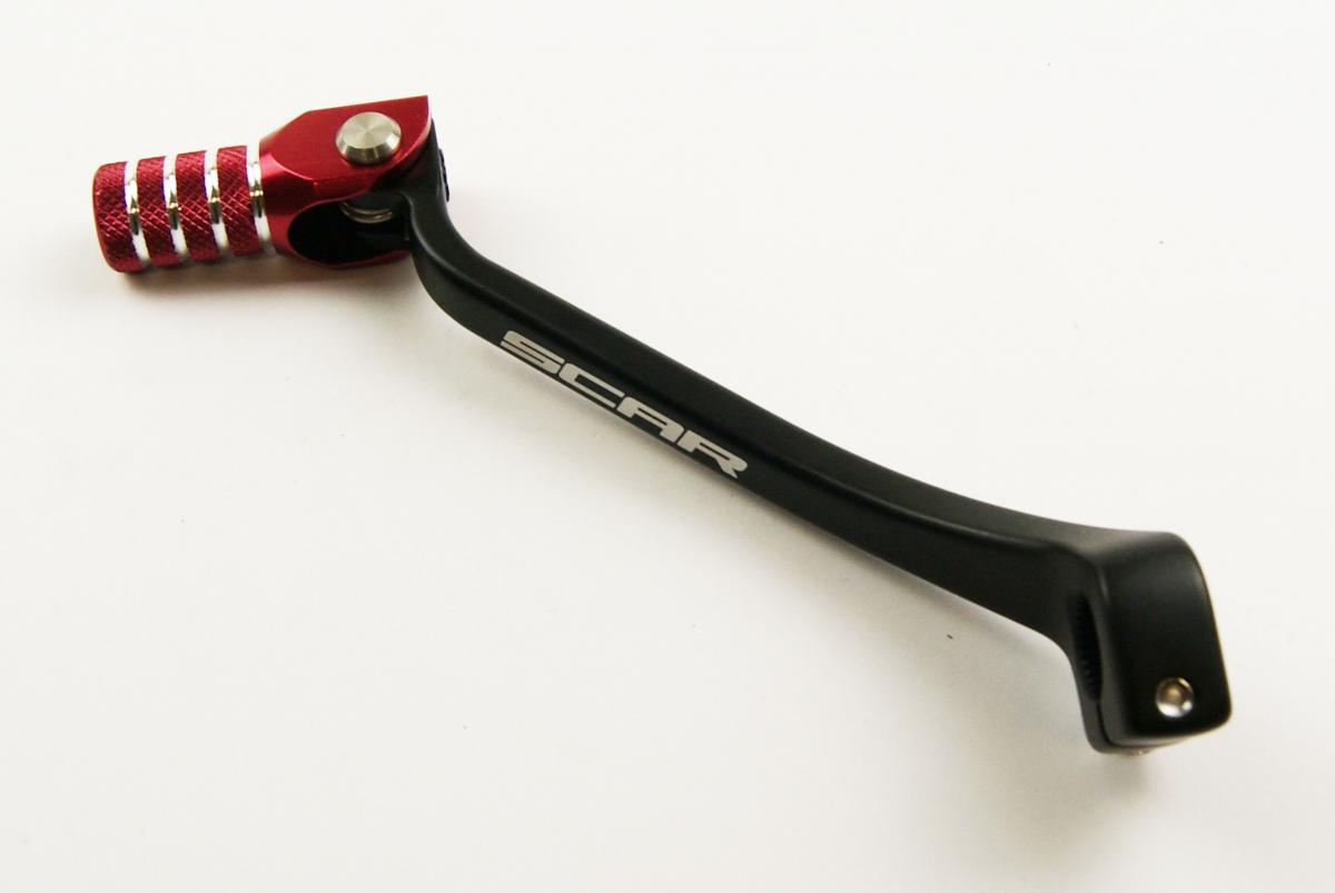 GEAR SHIFT LEVER RED TIP 17-26 HONDA CRF 250 450 L R RL RWE RX X ALUMINIUM 700-MKE-305 SCAR GSL121 thumbnail 2