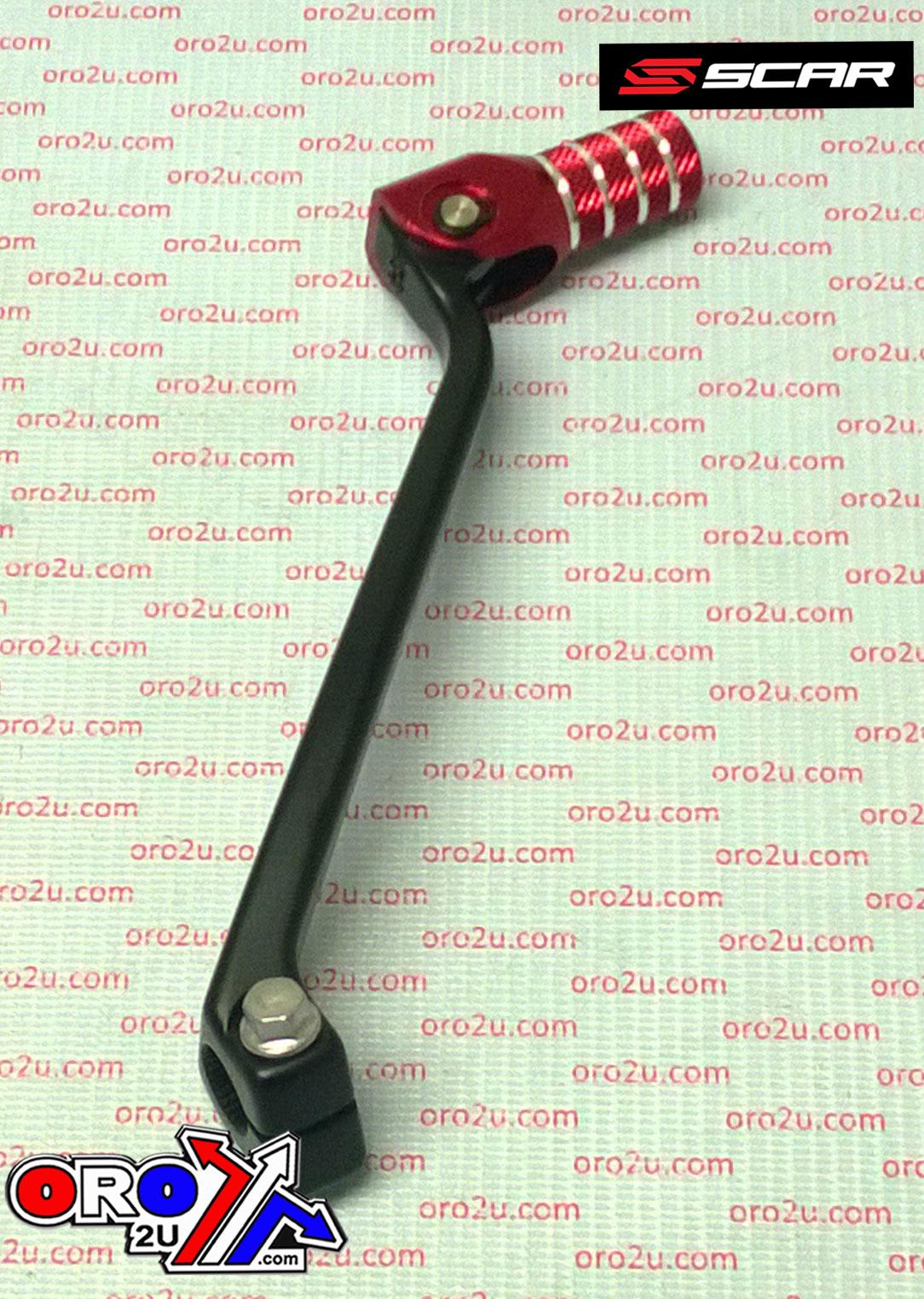 GEAR SHIFT LEVER RED TIP 17-26 HONDA CRF 250 450 L R RL RWE RX X ALUMINIUM 700-MKE-305 SCAR GSL121 thumbnail 3