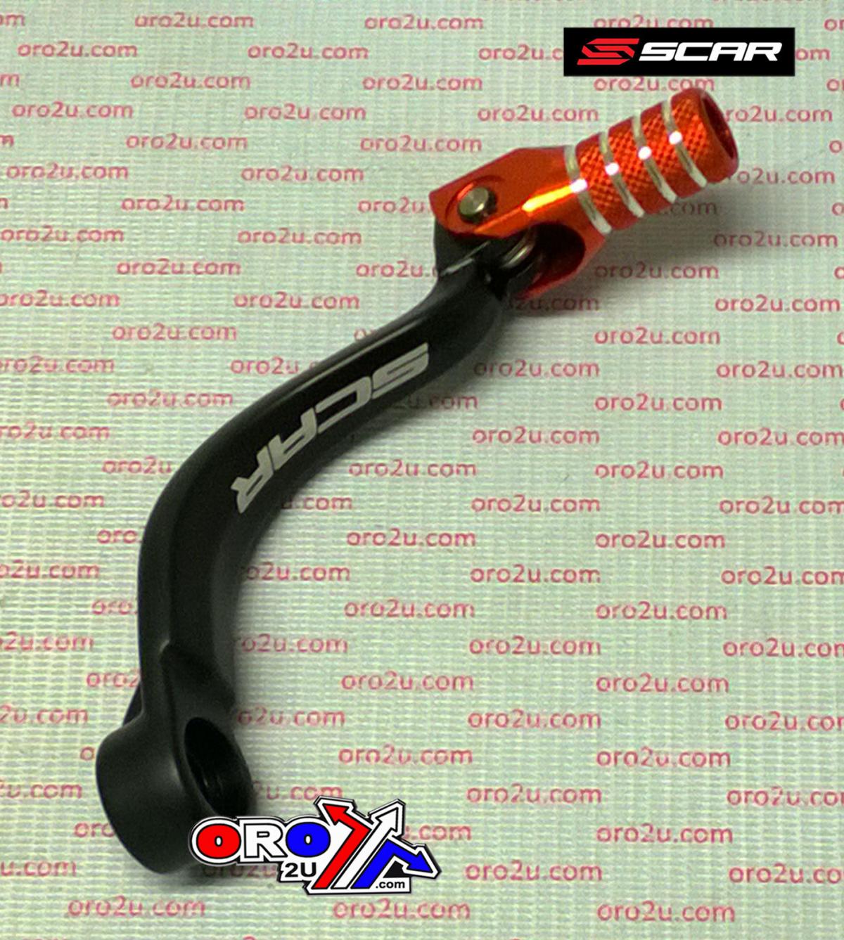 GEAR SHIFT LEVER ORANGE TIP 17-26 GASGAS HUSQVARNA KTM MC TC TE SX XC EXC 85 125 150 SCAR GSL515 thumbnail 3