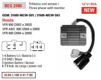 REGULATOR 12V VFR800, ARROWHEAD AHA6104, 31600-MCW-D01 HONDA thumbnail 4