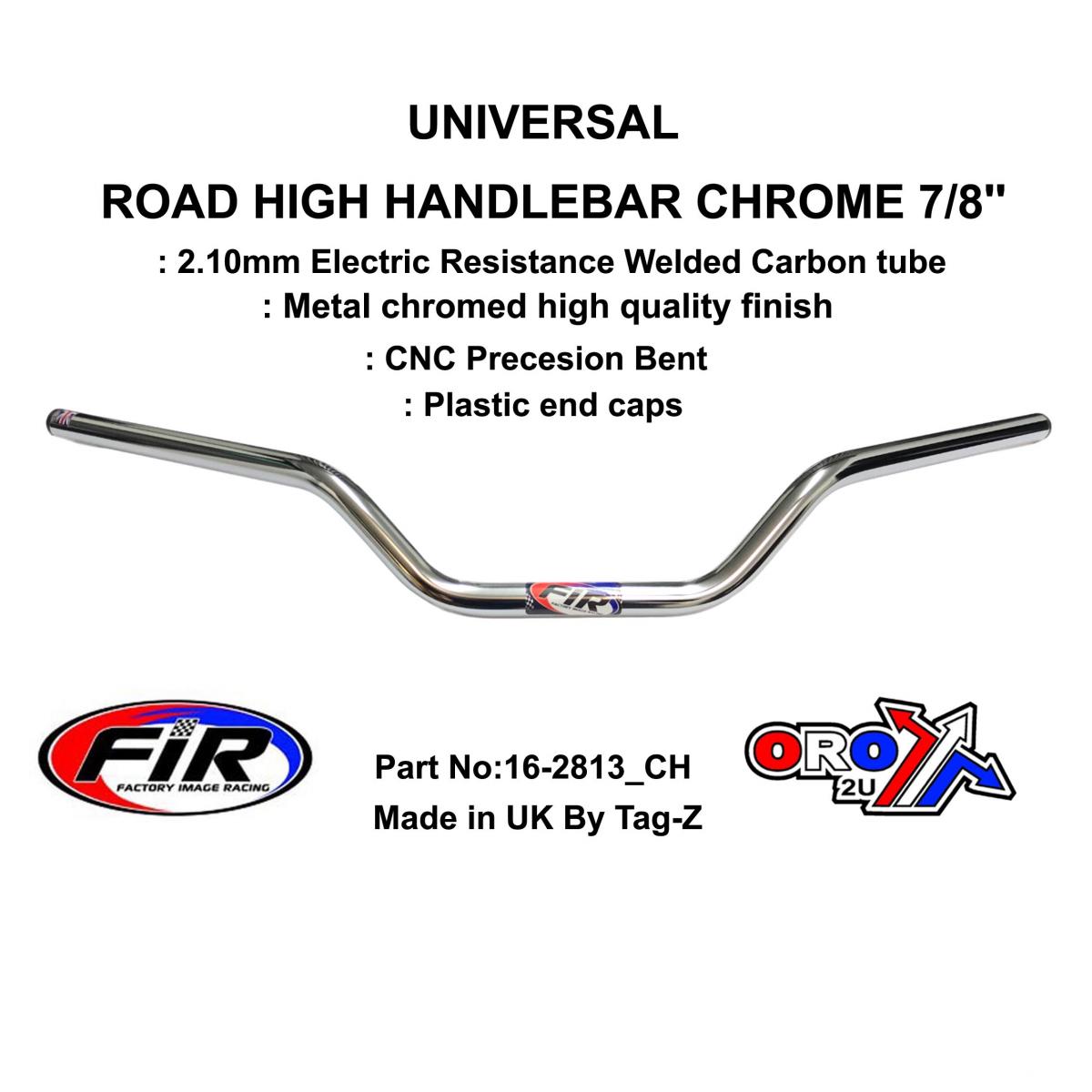 ROAD MEDIUM HANDLEBAR 7/8'', METAL CHROME PLATED FINISH, / REN REF : 755-01 image 1