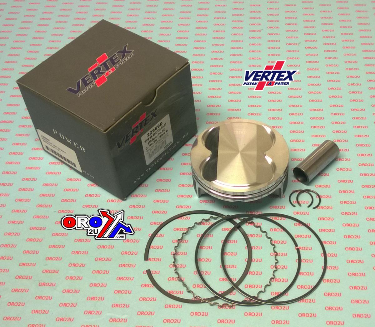 PISTON KIT VERTEX 95mm D KTM SX/EXC, VERTEX 22969D BETA RR 525 05-09 HC thumbnail 2