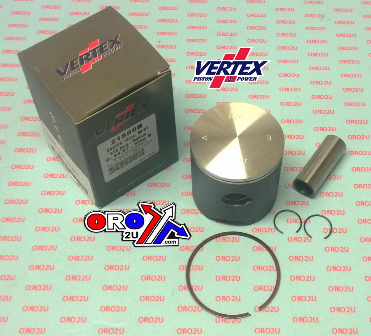PISTON KIT VERTEX B 56 CAGIVA CROSS 125 88-91, VERTEX 21889B HUSKY CR/WR 125 88-91 image 1