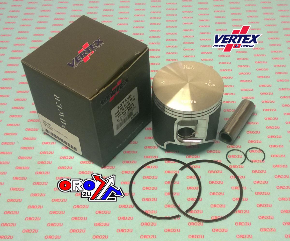 PISTON KIT VERTEX 72.0 D FANTIC TR 300 ES 12-14, VERTEX 23761D GAS GAS EC 02-19/RIEJU MR 2021 image 1
