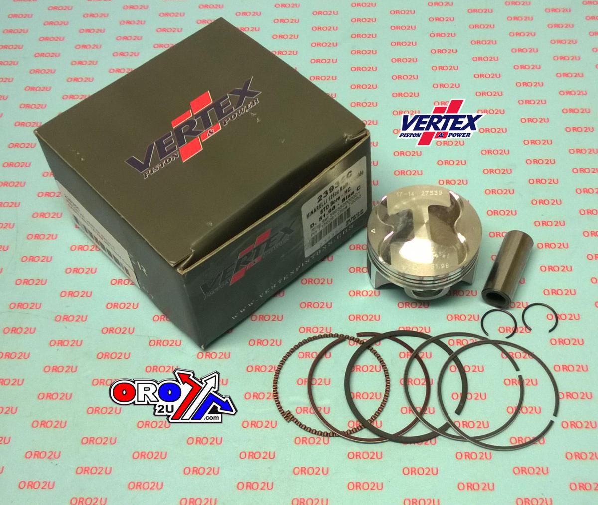 PISTON KIT VERTEX 52.0 B FANTIC TZ170 LIQUID COOLING, VERTEX 23935B HM MOTO CRM 125 HC COMPR 14,1:1 image 1