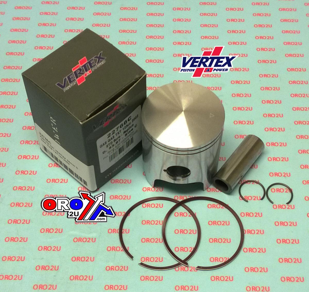 PISTON KIT VERTEX 54.0 E GAS GAS TXT 125 02-21, VERTEX 22766E image 1