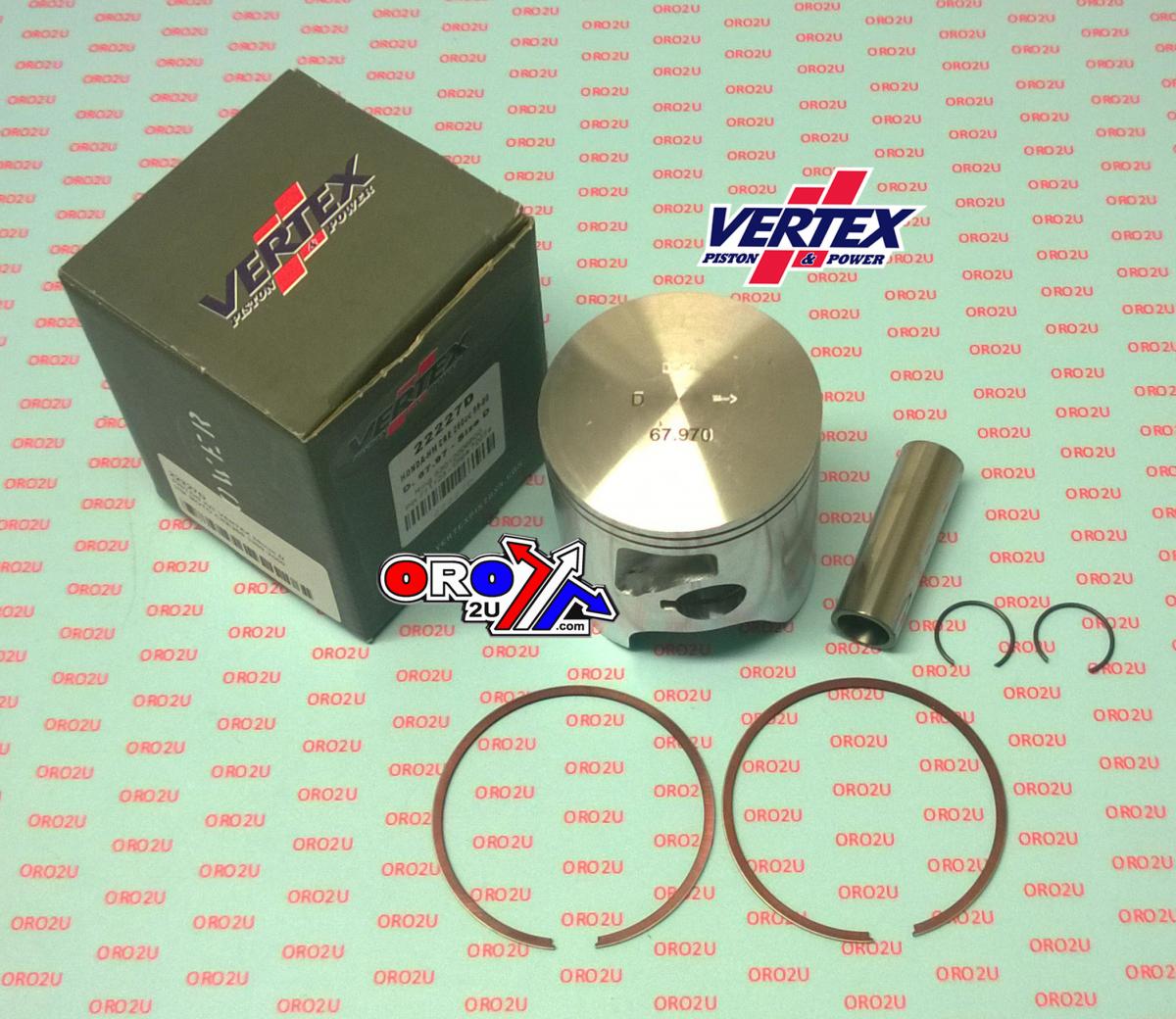 PISTON KIT VERTEX 68 C HM MOTO CRE260 89-00, VERTEX 22227C image 1