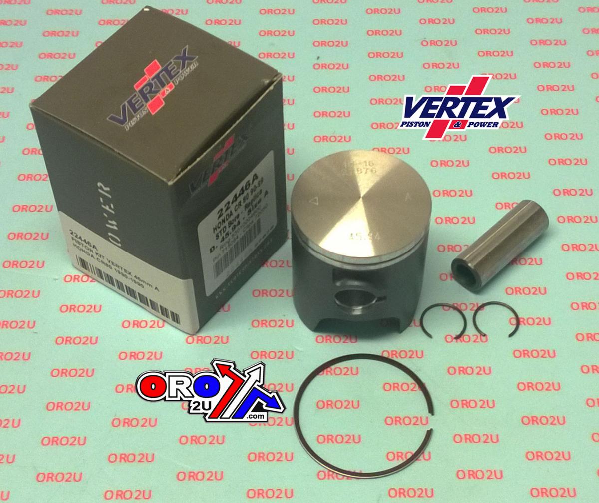 PISTON KIT VERTEX 46.0 A HONDA CR 80 86-02, VERTEX 22446A image 1