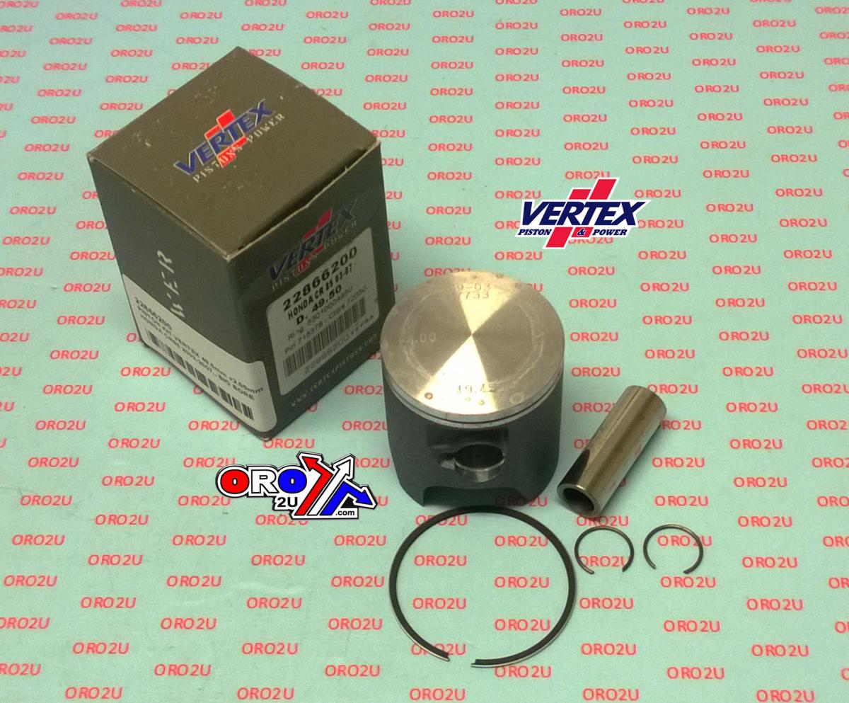 PISTON KIT VERTEX 49.5 HONDA CR 85 03-07, VERTEX 22866200 BIG BORE OS +2.00 thumbnail 2