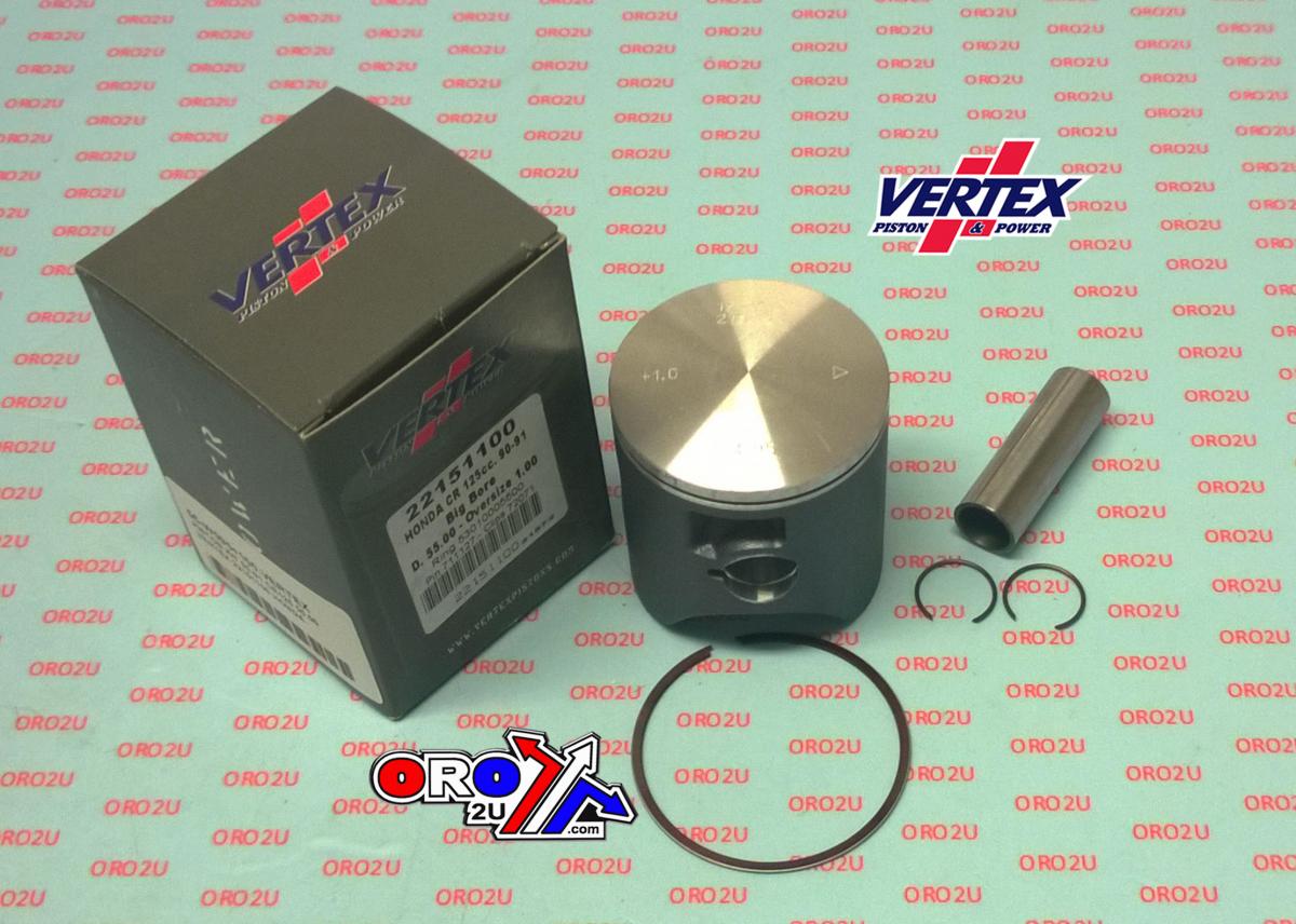 PISTON KIT VERTEX 54.0 C HONDA CR 125 90-91, VERTEX 22151C thumbnail 2
