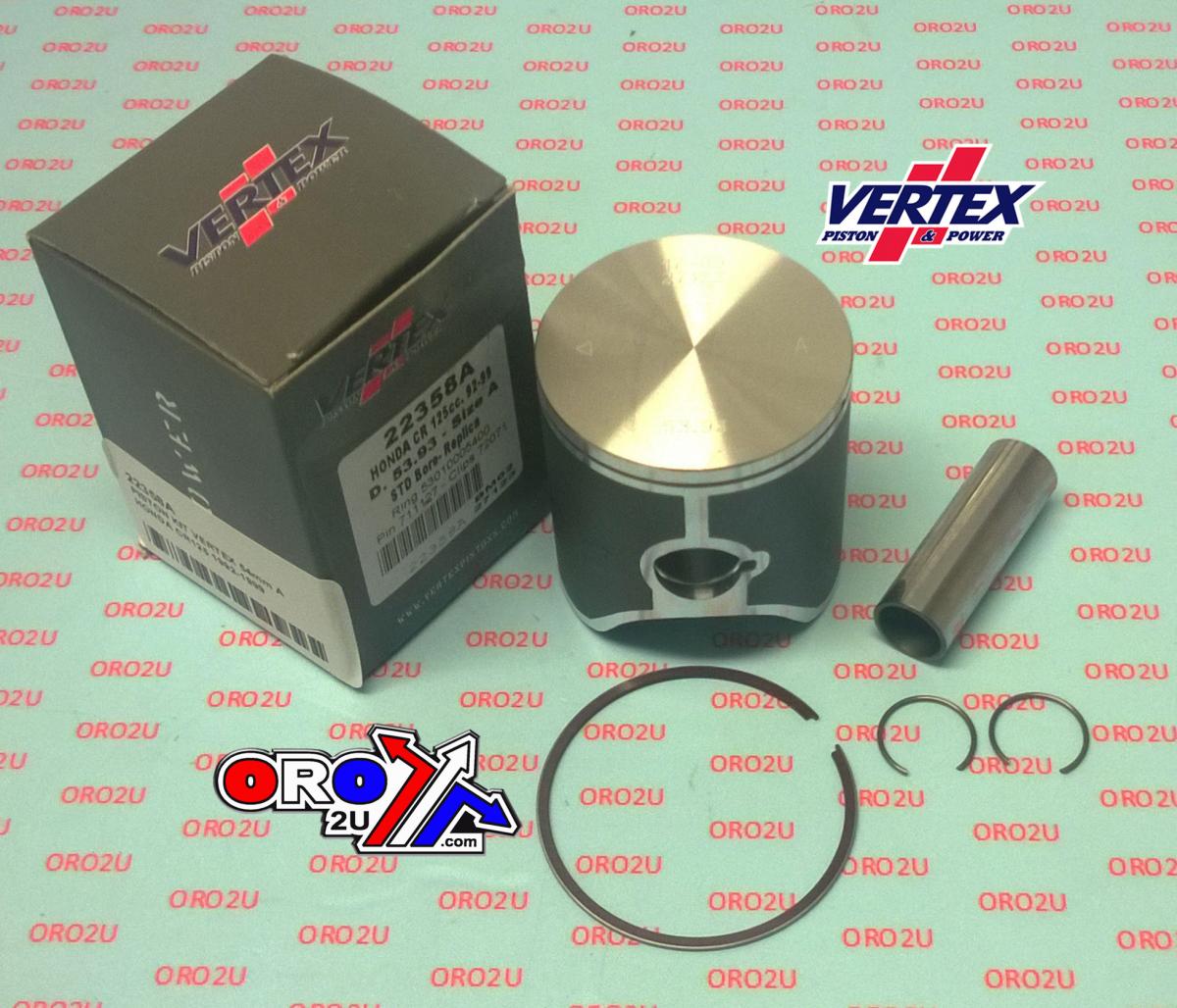 PISTON KIT VERTEX 54.0 C HONDA CR 125 92-99 RACE, VERTEX 22358E image 1
