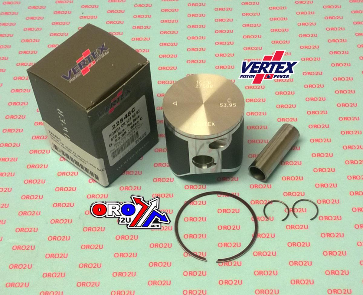 PISTON KIT VERTEX 54 D HONDA CR 125R 92-03 PRO RACE, VERTEX 22548D SINGLE RING image 1