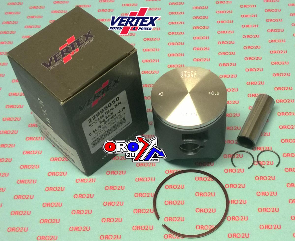 PISTON KIT VERTEX 55.0 HONDA CR/CRE 125 2004, VERTEX 22995100 OS +1.00 thumbnail 2