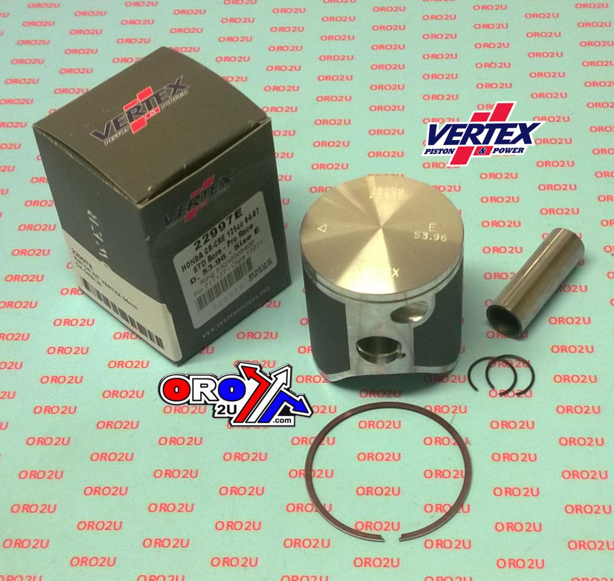 PISTON KIT VERTEX 54.0 D HONDA CR/CRE 125 04-07 PRO RACE, VERTEX 22997D image 1
