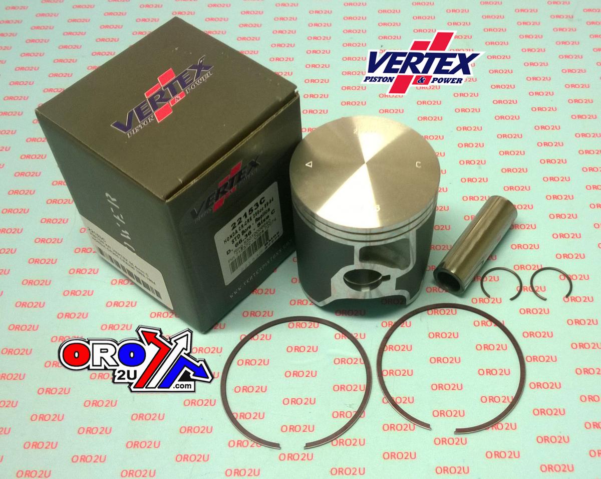 PISTON KIT VERTEX 66.4 B HONDA CR/CRE 250 86-94, VERTEX 22153B thumbnail 2