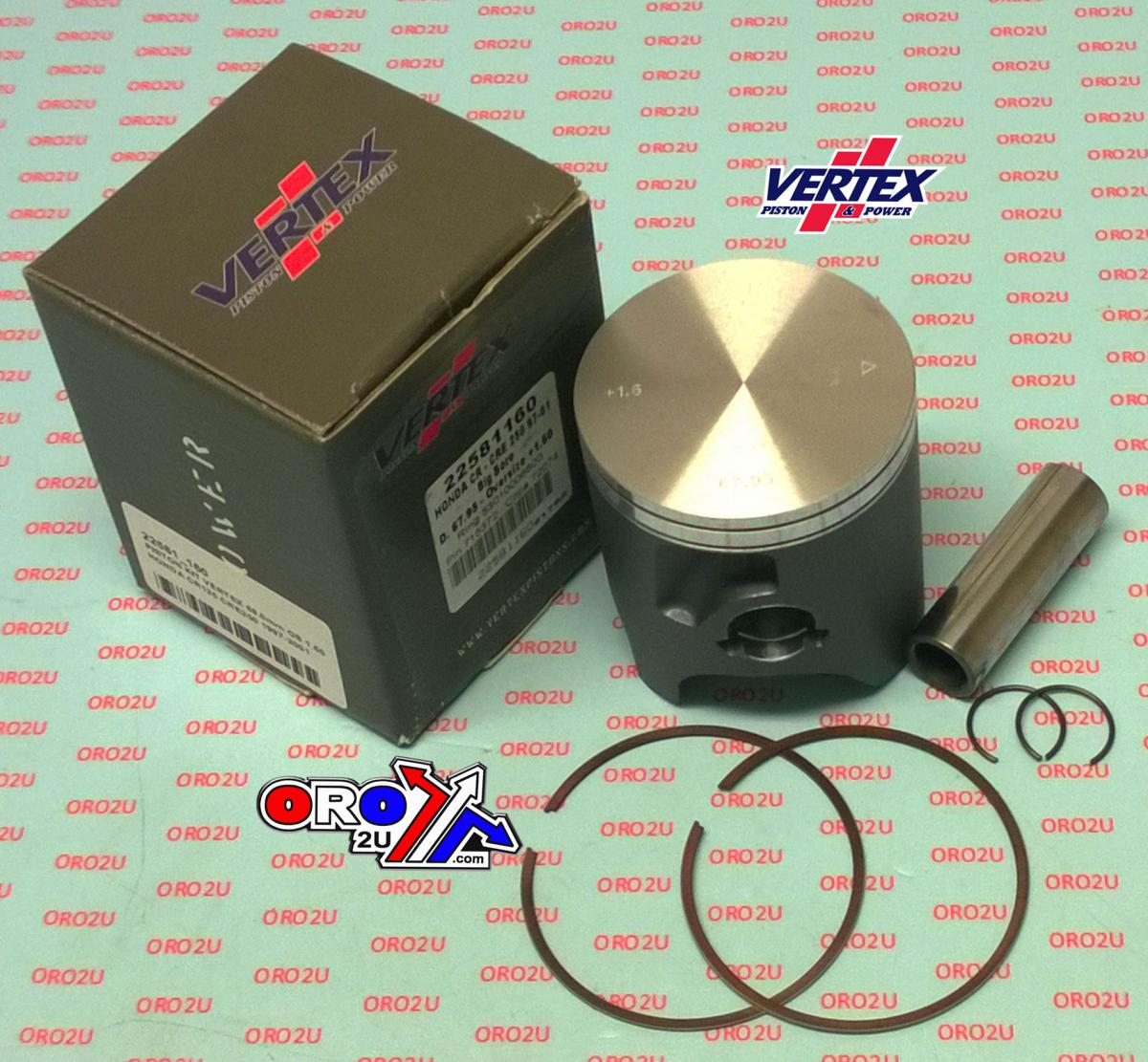 PISTON KIT VERTEX 66.4 B HONDA CR/CRE 250 97-01, VERTEX 22581B thumbnail 2