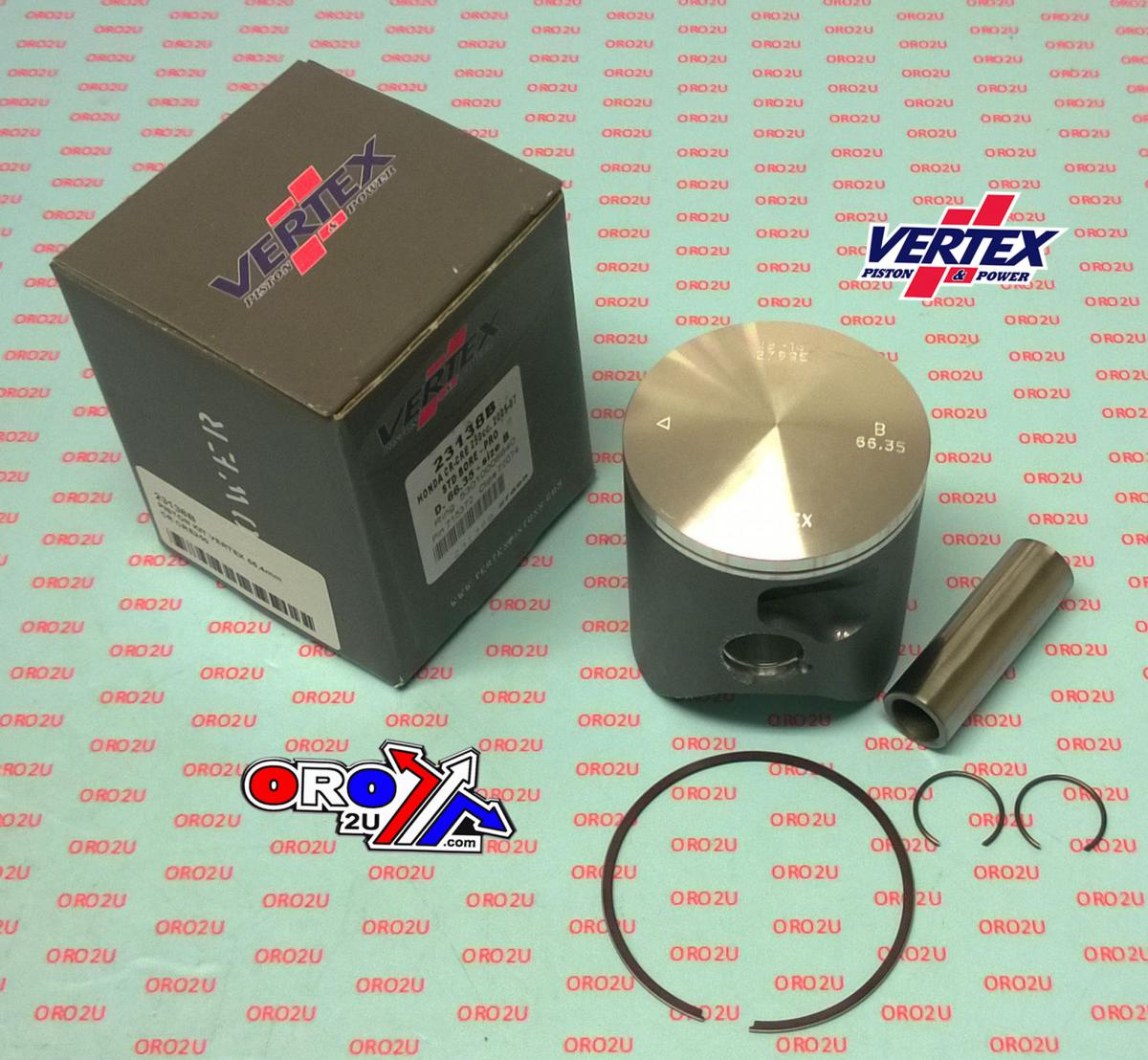 PISTON KIT VERTEX 66.4 A HONDA CR/CRE 250 05-07 PRO RACE, VERTEX 23138A image 1